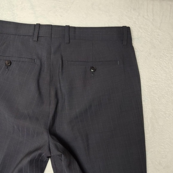 Theory Dress Pants Men 34x31 Gray Flat Lined Cody Shelburne Wool Slacks Trousers - Picture 5 of 14